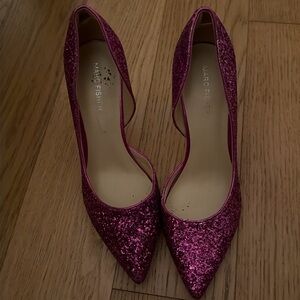 MARC FISHER pink sequin heels (size 8.5)